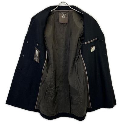 COATS MILANO Black Wool Long Coat Coat 46 Men's