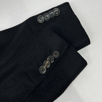 COATS MILANO Black Wool Long Coat Coat 46 Men's