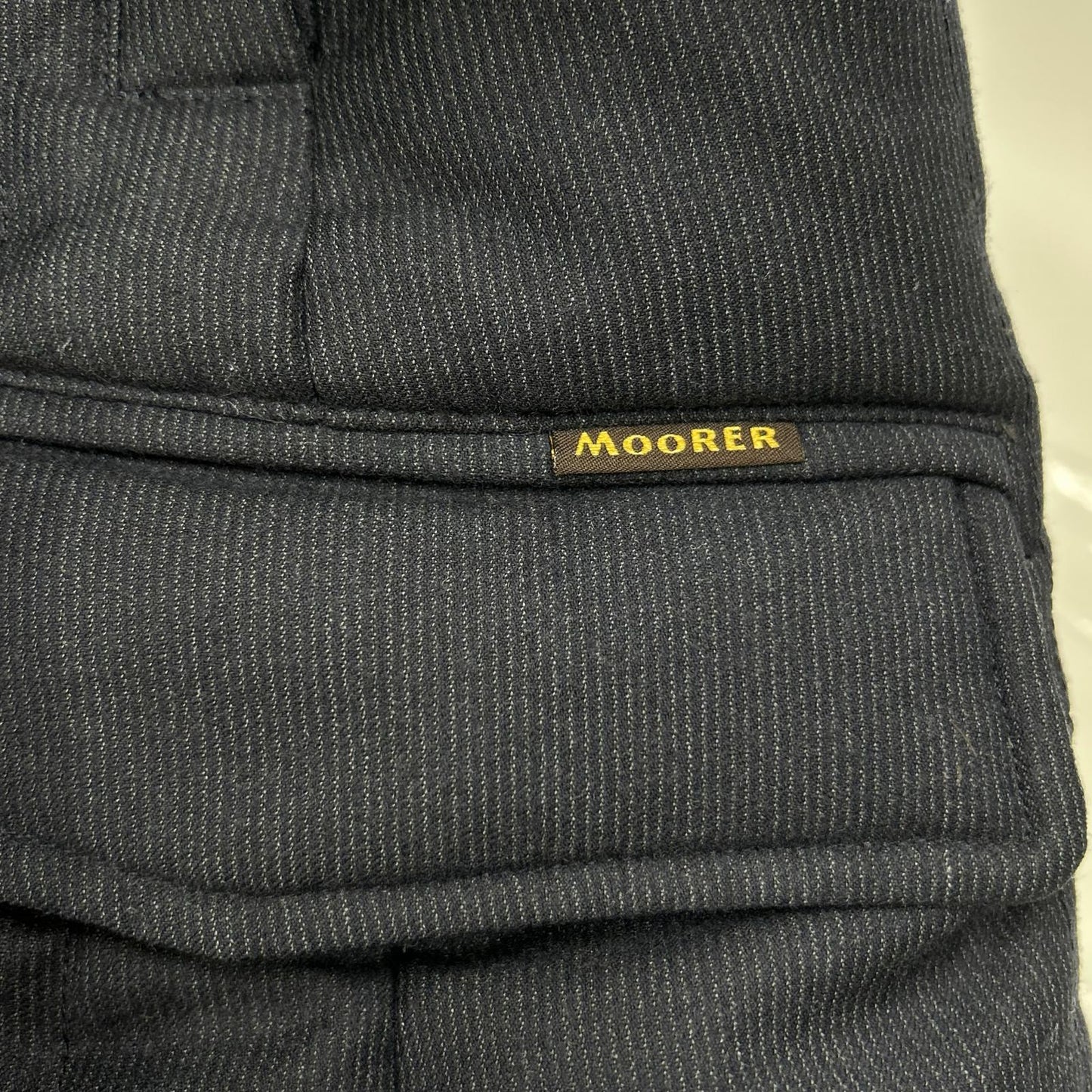 MOORER ムーレー ネイビー ウール ORIONE フード付 ダウジャケット コート