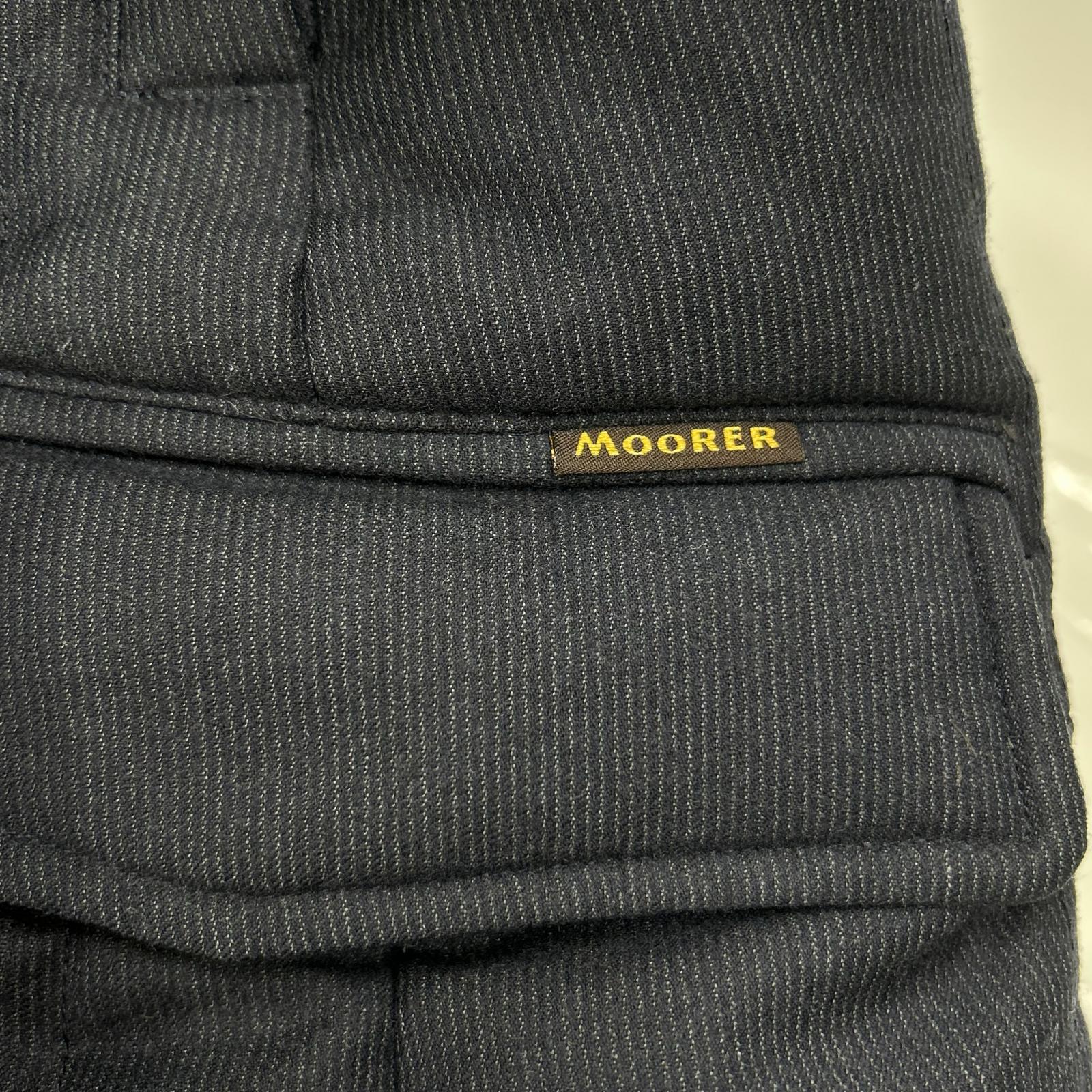MOORER ムーレー ネイビー ウール ORIONE フード付 ダウジャケット コート