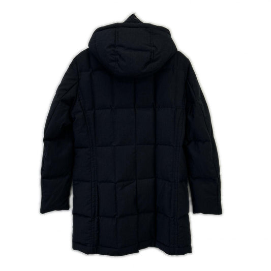 MOORER ムーレー ネイビー ウール ORIONE フード付 ダウジャケット コート
