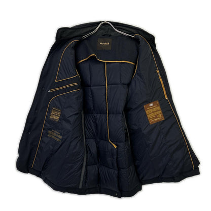 MOORER ムーレー ネイビー ウール ORIONE フード付 ダウジャケット コート