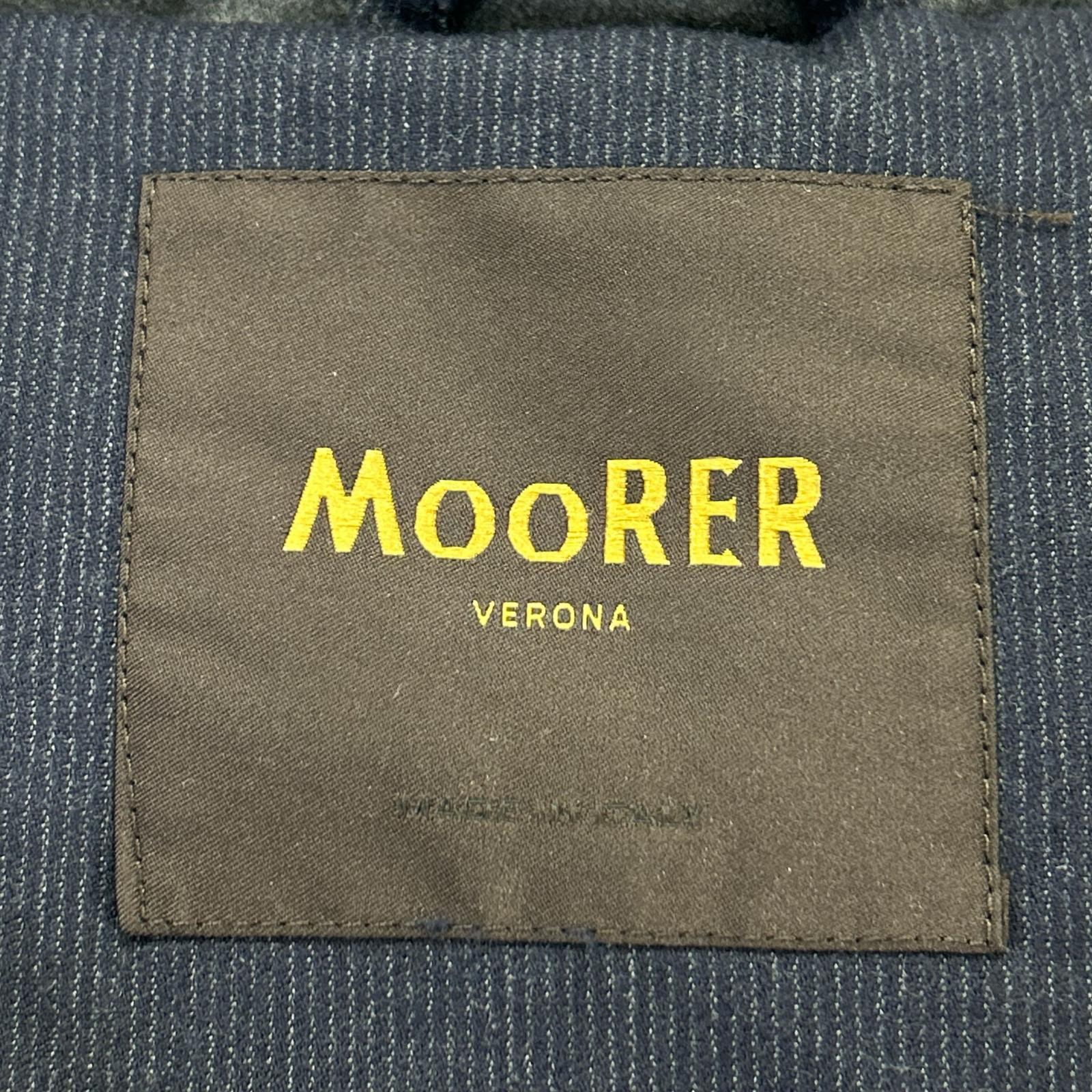 MOORER 穆勒 海军蓝 羊毛 ORIONE 带帽 羽绒夹克 大衣 46 男士
