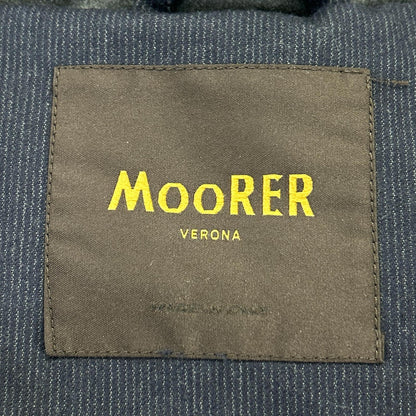 MOORER ムーレー ネイビー ウール ORIONE フード付 ダウジャケット コート