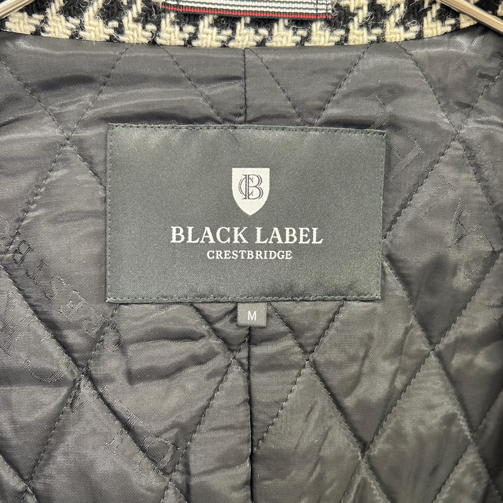 BLACK LABEL CRESTBRIDGE White x Black 51F22-221-04 Houndstooth Chester Coat M Men's