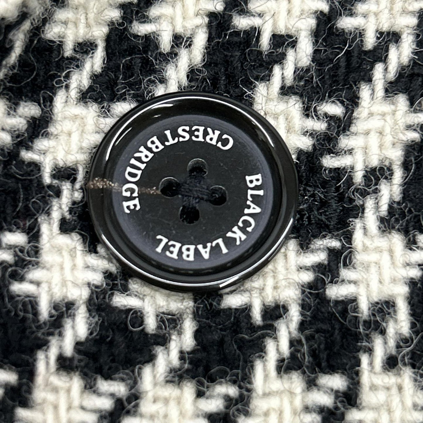BLACK LABEL CRESTBRIDGE White x Black 51F22-221-04 Houndstooth Chester Coat M Men's