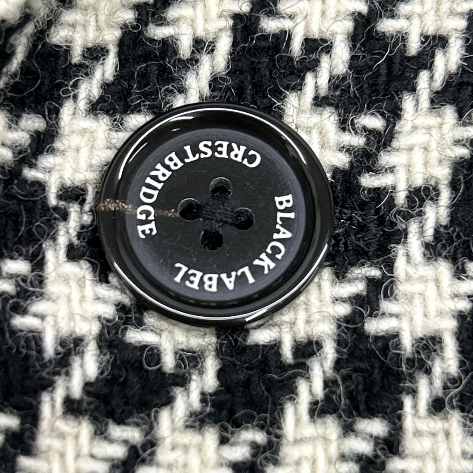BLACK LABEL CRESTBRIDGE White x Black 51F22-221-04 Houndstooth Chester Coat M Men's