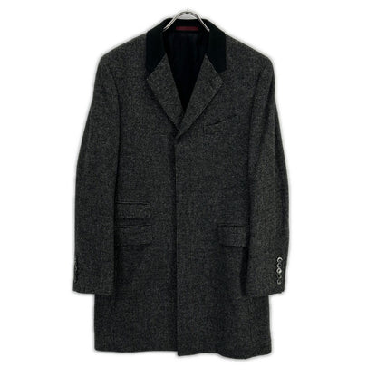 Paul Smith Gray PP-SL-54708 Wool Tweed Chester Coat