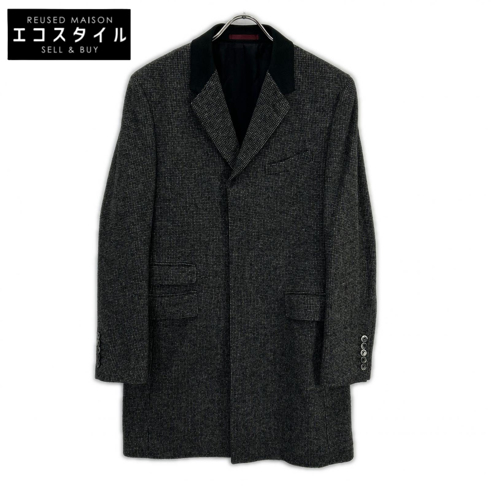 Paul Smith Gray PP-SL-54708 Wool Tweed Chester Coat