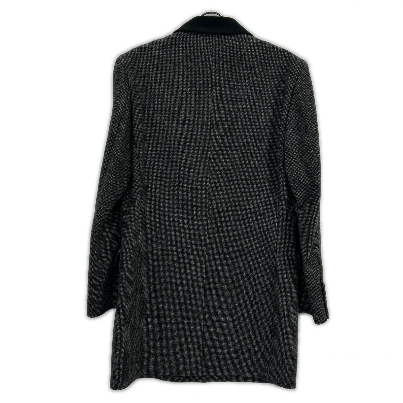Paul Smith Gray PP-SL-54708 Wool Tweed Chester Coat