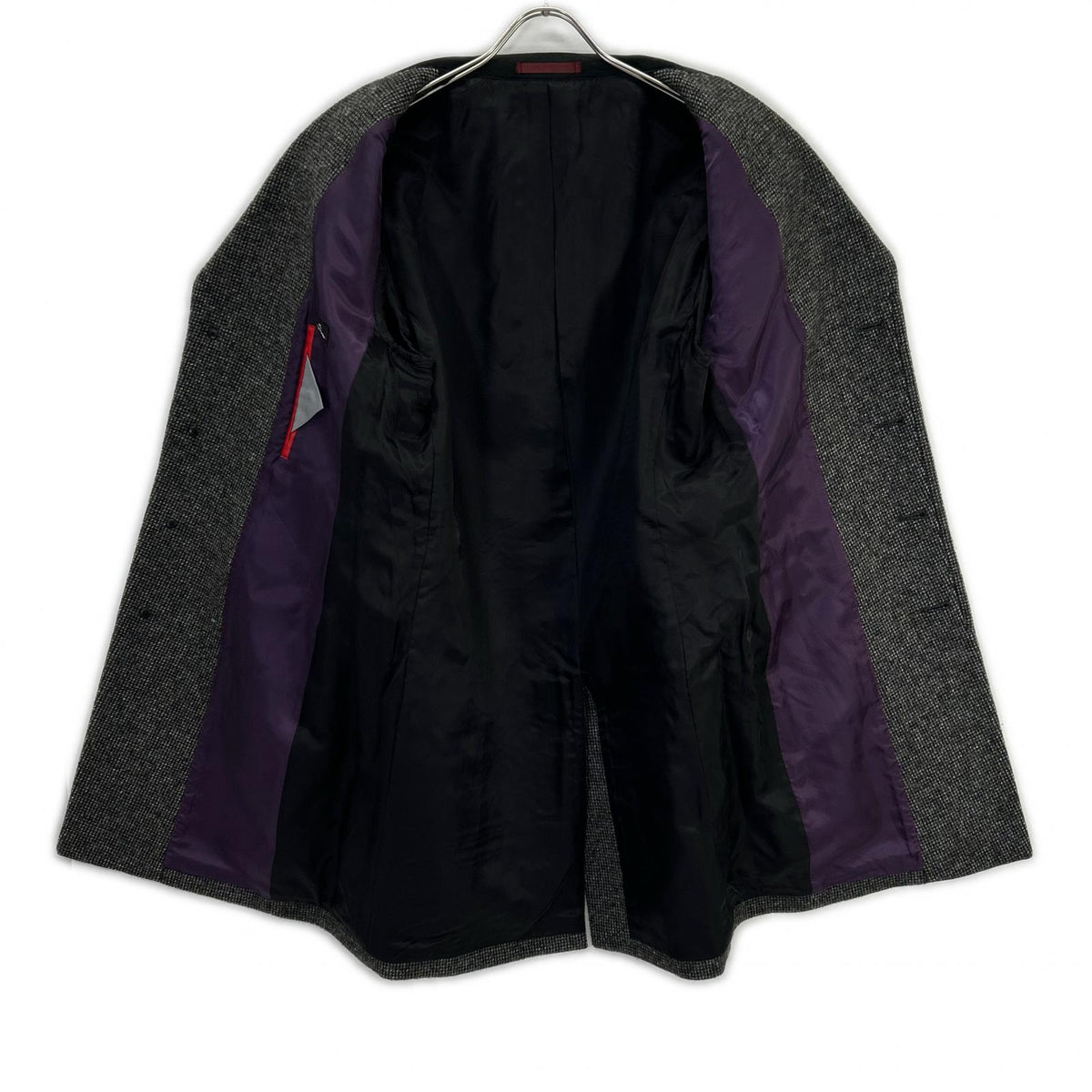 Paul Smith Gray PP-SL-54708 Wool Tweed Chester Coat
