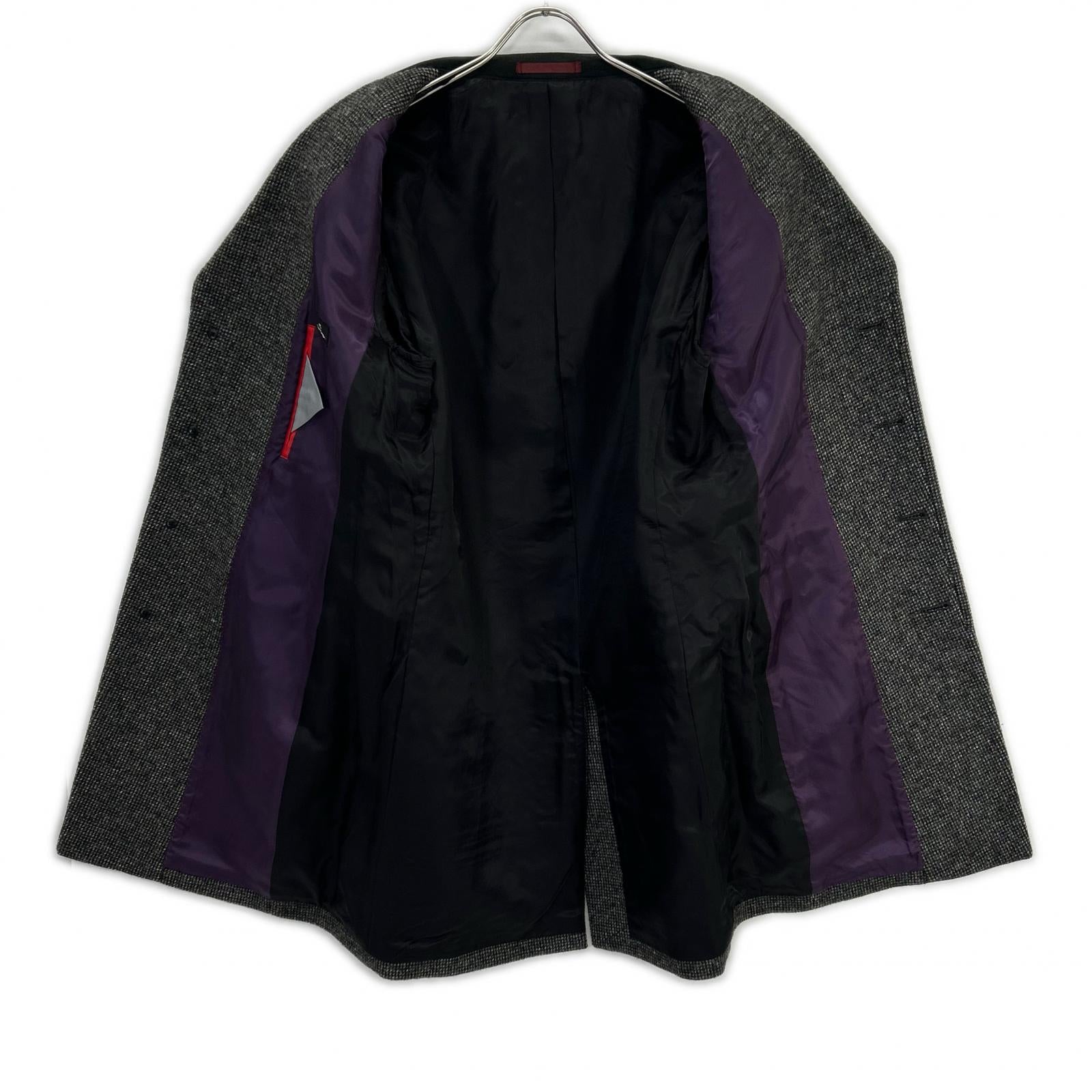 Paul Smith Gray PP-SL-54708 Wool Tweed Chester Coat