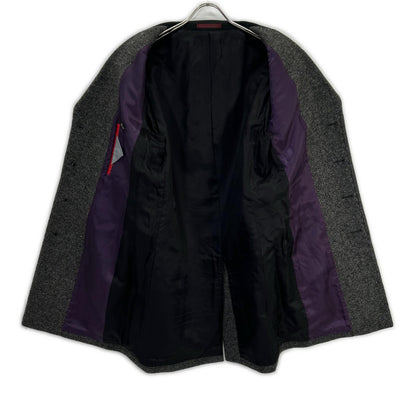 Paul Smith Gray PP-SL-54708 Wool Tweed Chester Coat