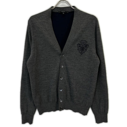 GUCCI 354110 Logo Detail Wool Knit Cardigan Top