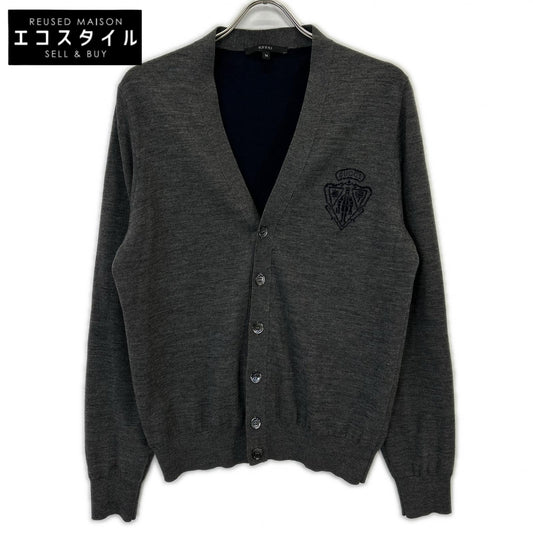 GUCCI グッチ 354110 胸元ロゴ入り ウール ニットカーディガン トップス