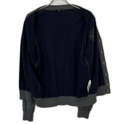 GUCCI 354110 Logo Detail Wool Knit Cardigan Top