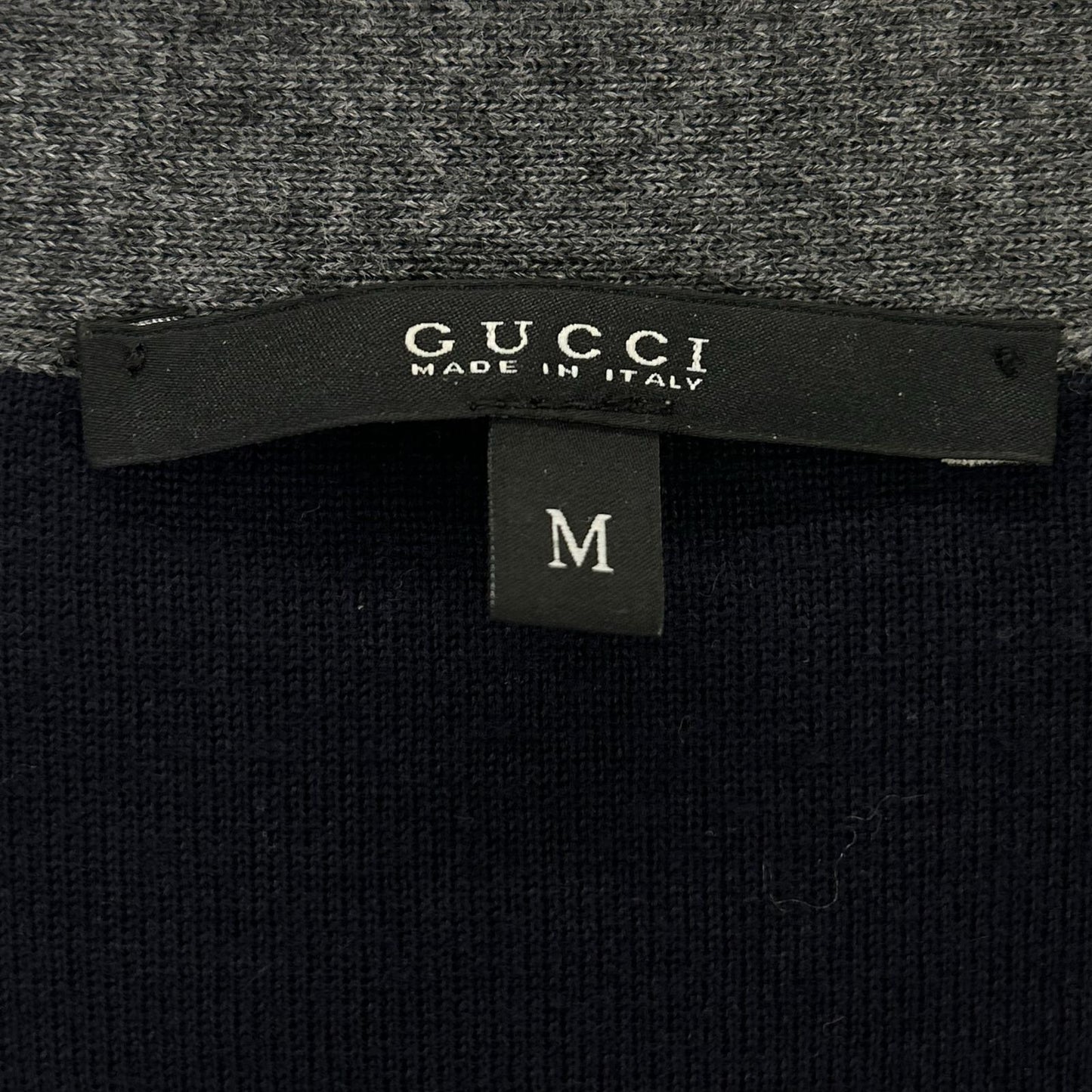 GUCCI 354110 Logo Detail Wool Knit Cardigan Top