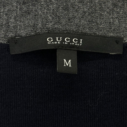 GUCCI 354110 Logo Detail Wool Knit Cardigan Top