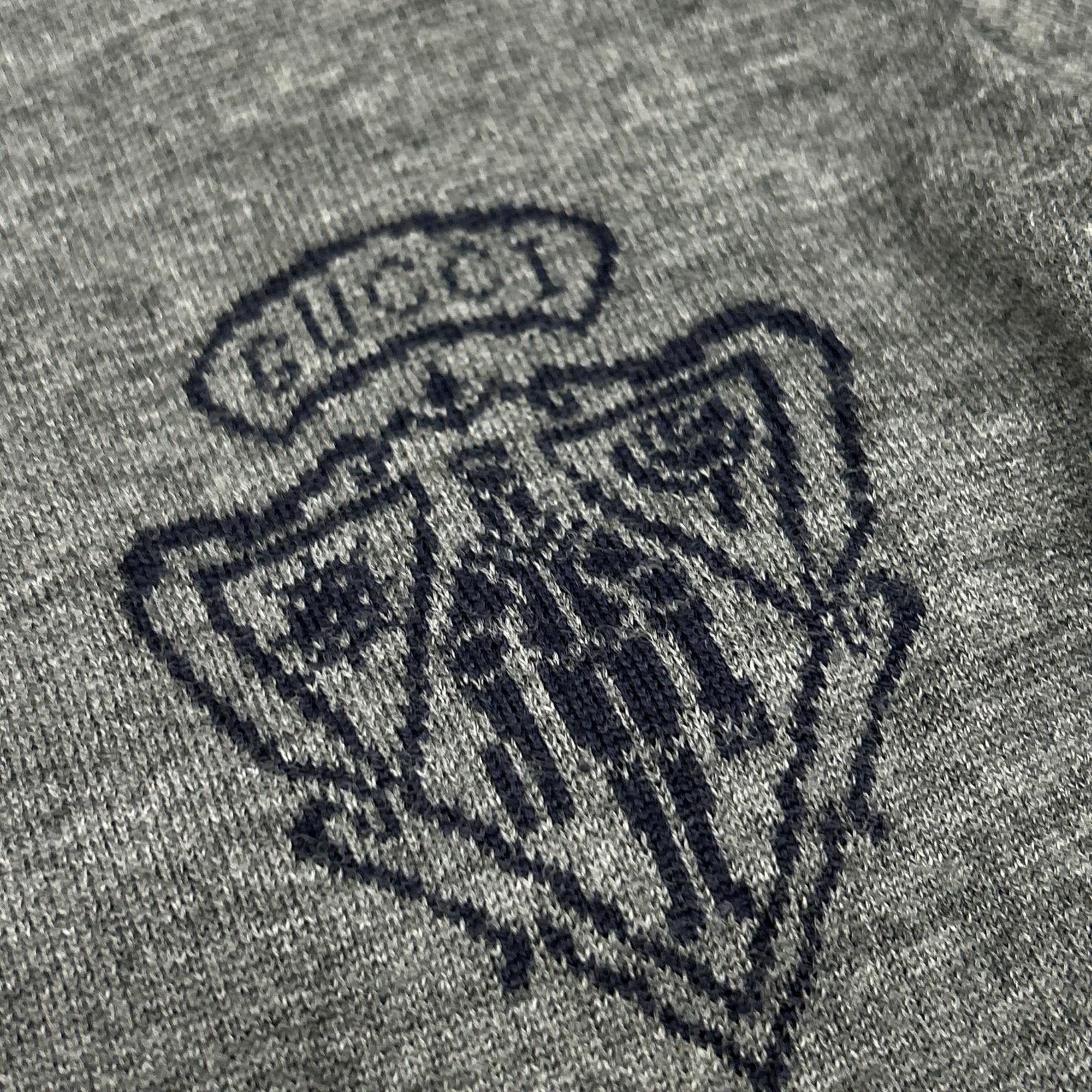 GUCCI 354110 Logo Detail Wool Knit Cardigan Top