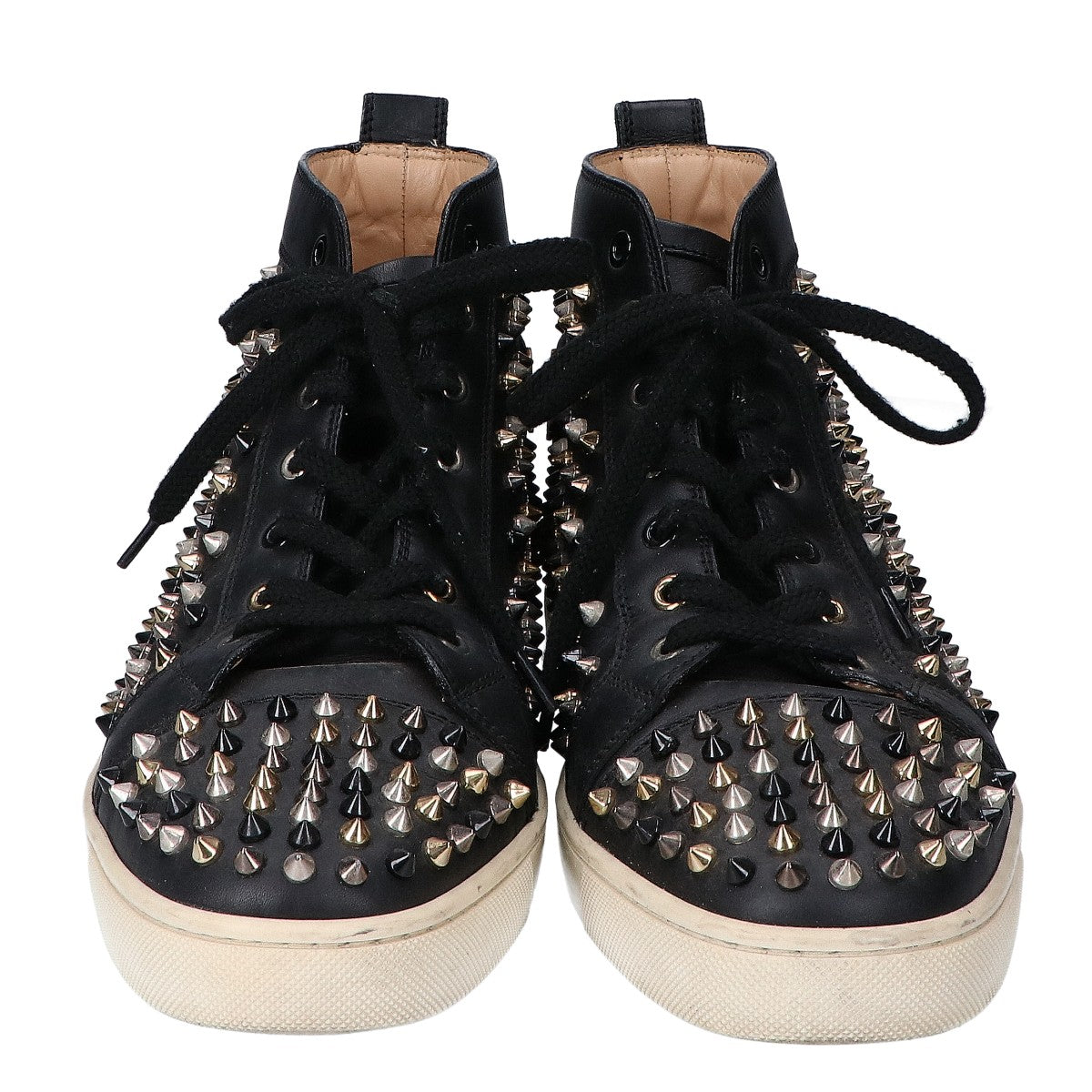CHRISTIAN LOUBOUTIN クリスチャンルブタン ブラック ルイスパイク ハイカットスニーカー シューズ
