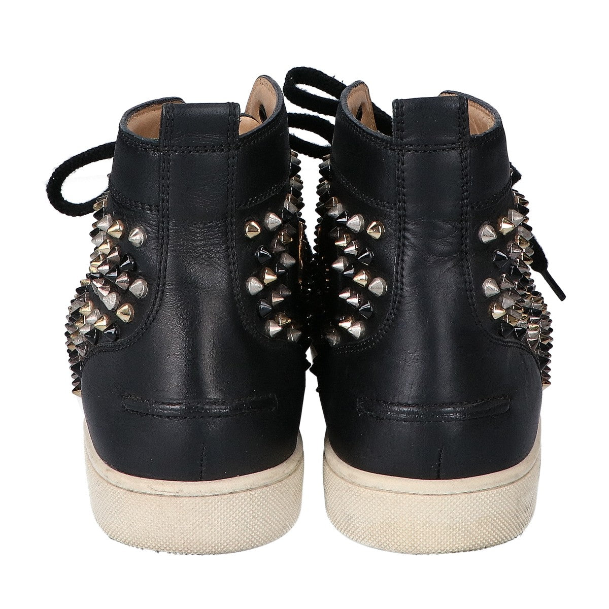 CHRISTIAN LOUBOUTIN クリスチャンルブタン ブラック ルイスパイク ハイカットスニーカー シューズ
