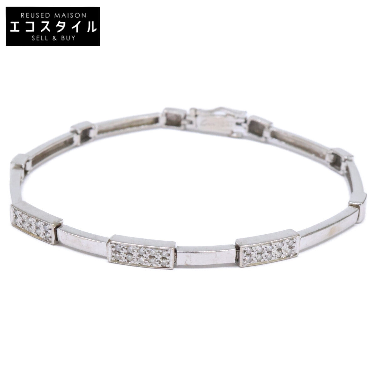 JEWELRY MAKI Camellia K14WG 0.27ct Diamond Bracelet