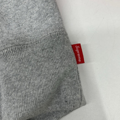 Supreme シュプリーム グレー ビッグロゴ ジャガード フーディー スウェット パーカー トップス