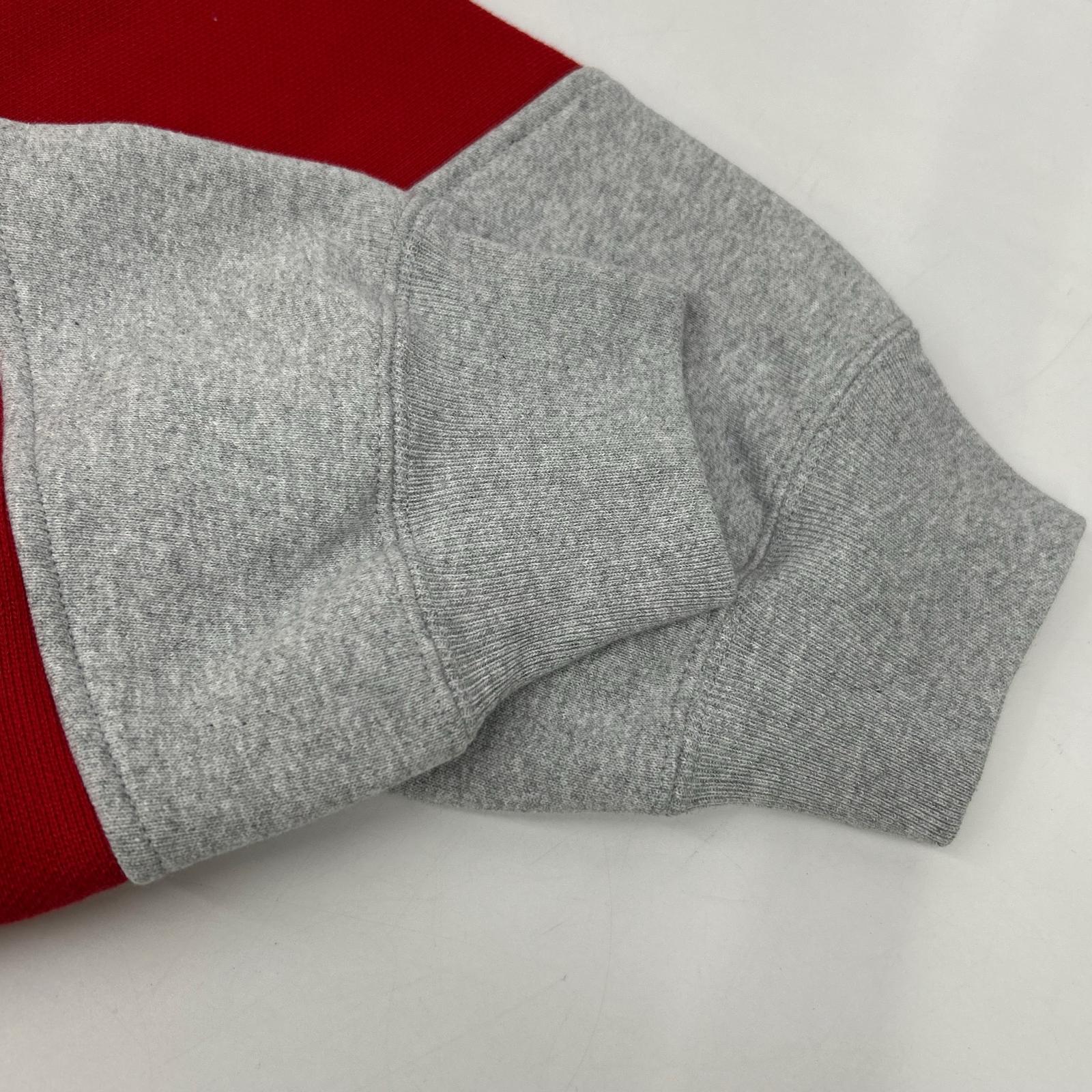 Supreme シュプリーム グレー ビッグロゴ ジャガード フーディー スウェット パーカー トップス