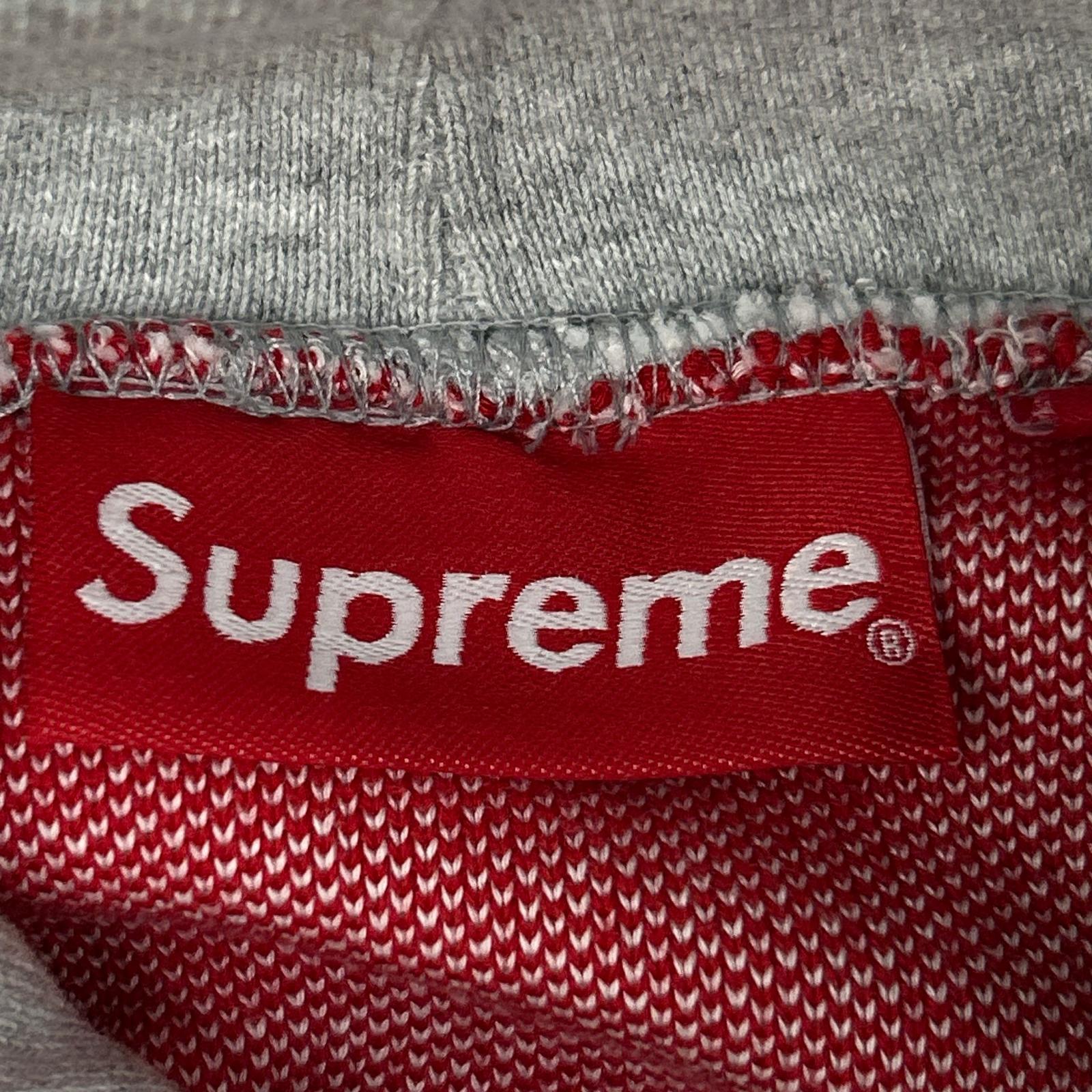 Supreme シュプリーム グレー ビッグロゴ ジャガード フーディー スウェット パーカー トップス
