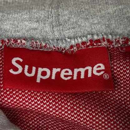 Supreme シュプリーム グレー ビッグロゴ ジャガード フーディー スウェット パーカー トップス
