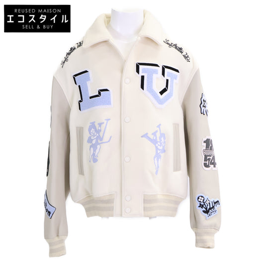 LOUIS VUITTON ルイヴィトン 【Domestic Authorized】RM222 MJY HNL91E Multi-Patch Mixed-Leather Varsity Jacket Jacket