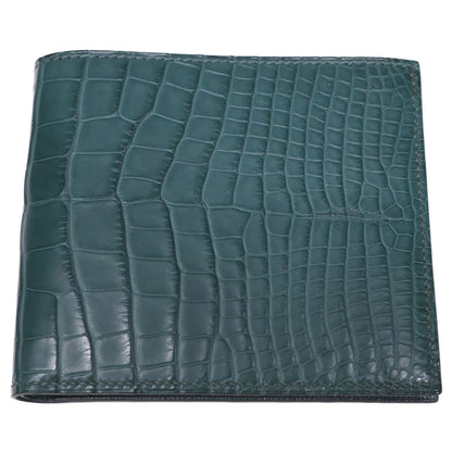 HERMES エルメス 新品同様 A刻印 MC2 コペルニクス アリゲーター 二つ折り財布 二つ折り財布（小銭入れなし）