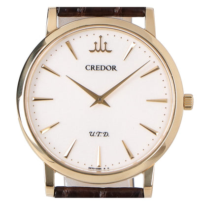 SEIKO CREDOR セイコー クレドール GBAQ976 6870-00B0 18KT シグノ U.T.D シースルーバック 手巻き 腕時計