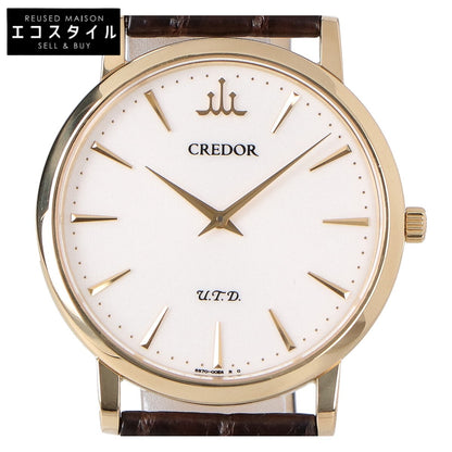 SEIKO CREDOR セイコー クレドール GBAQ976 6870-00B0 18KT シグノ U.T.D シースルーバック 手巻き 腕時計
