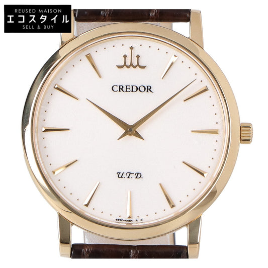 SEIKO CREDOR セイコー クレドール GBAQ976 6870-00B0 18KT シグノ U.T.D シースルーバック 手巻き 腕時計