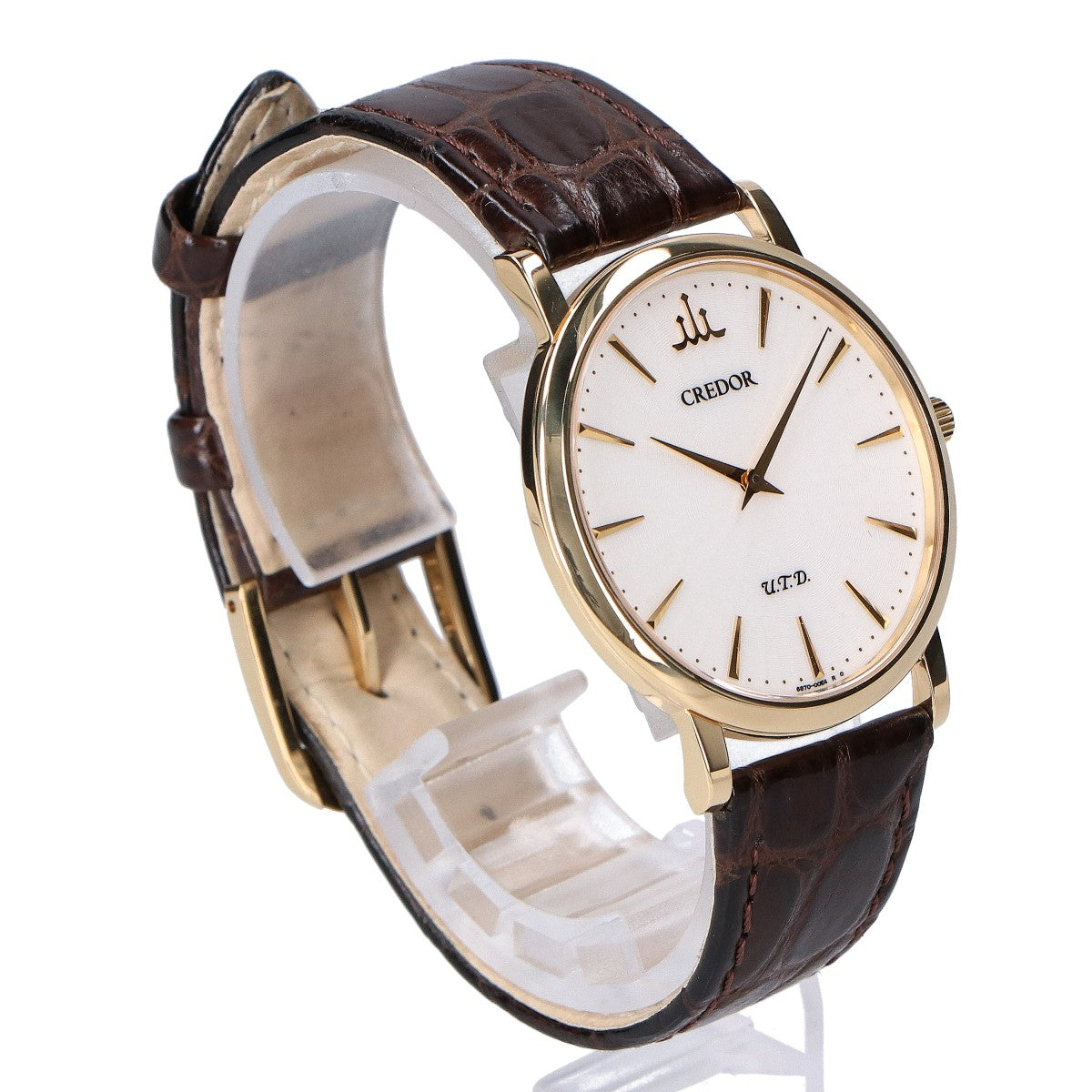 SEIKO CREDOR セイコー クレドール GBAQ976 6870-00B0 18KT シグノ U.T.D シースルーバック 手巻き 腕時計