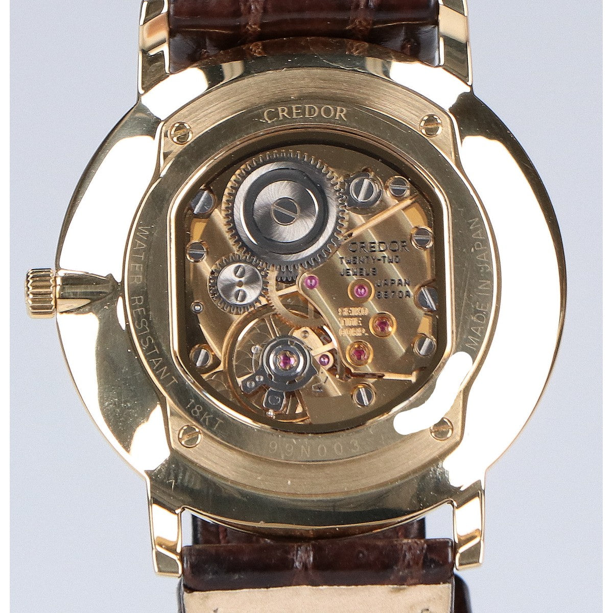 SEIKO CREDOR セイコー クレドール GBAQ976 6870-00B0 18KT シグノ U.T.D シースルーバック 手巻き 腕時計
