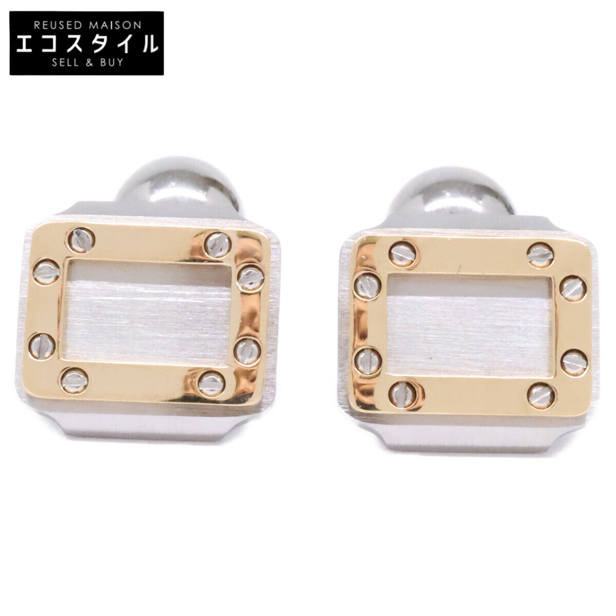 Cartier カルティエ 仕上げ済み サントス 18Kコンビ カフリンクス カフス