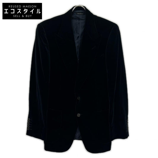 TOM FORD Tom Ford 55279 Navy Velour Tailored Jacket Jacket