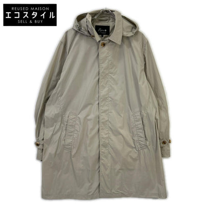 Papas パパス D049AFCH901 アイボリー ナイロン ステンカラー コート コート
