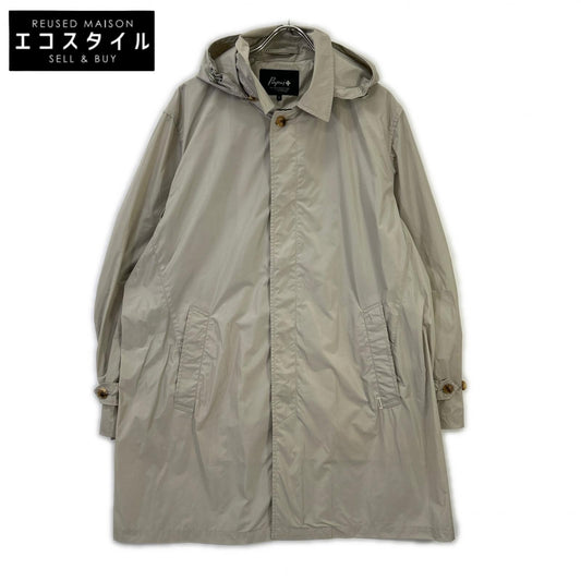Papas パパス D049AFCH901 アイボリー ナイロン ステンカラー コート コート