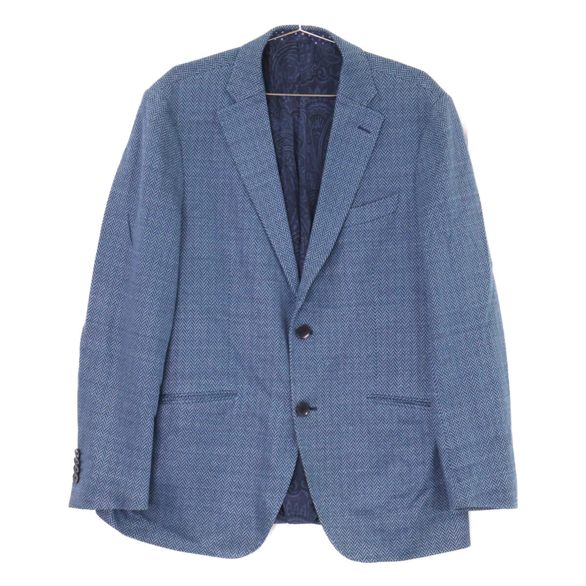 ETRO エトロ 【国内正規】1187Q NEW JERSEY ヘリンボーン 裏地ペイズリー 2Bテーラードジャケット ジャケット