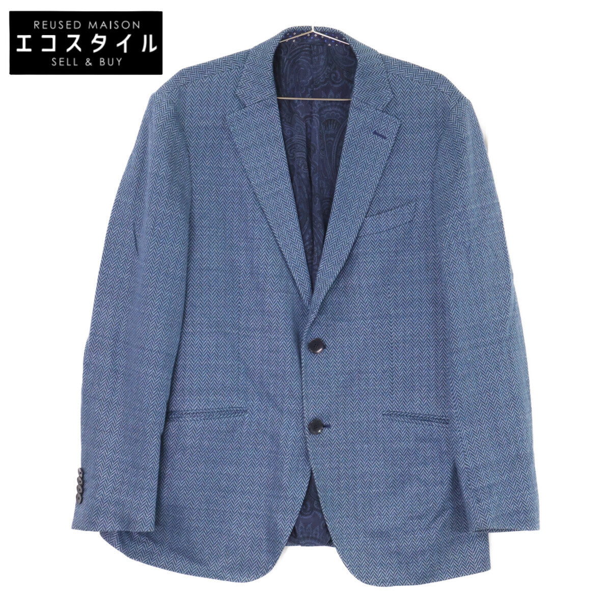 ETRO Etro [Domestic official] 1187Q NEW JERSEY herringbone paisley-lined 2-button tailored jacket jacket