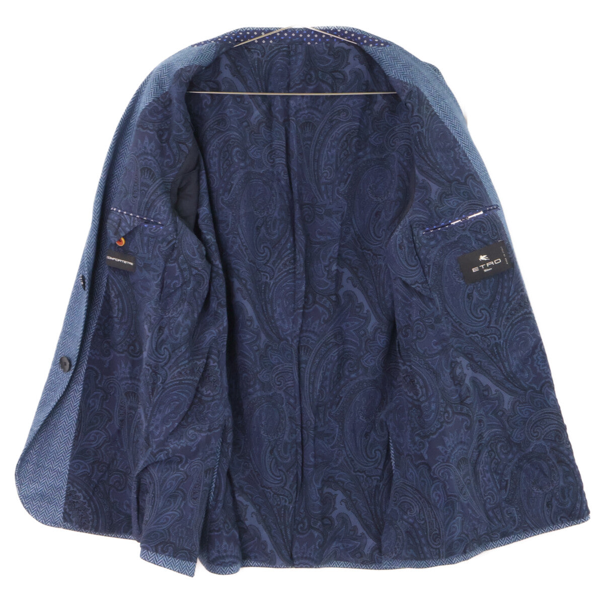 ETRO Etro [Domestic official] 1187Q NEW JERSEY herringbone paisley-lined 2-button tailored jacket jacket