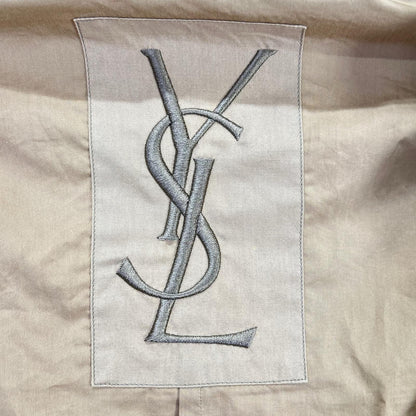 YvesSaintLaurent イヴサンローラン 207514 ベージュ コットンシルク スイングトップ ブルゾン YSL刺繍 ジャケット