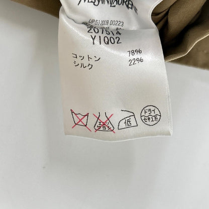 YvesSaintLaurent イヴサンローラン 207514 ベージュ コットンシルク スイングトップ ブルゾン YSL刺繍 ジャケット