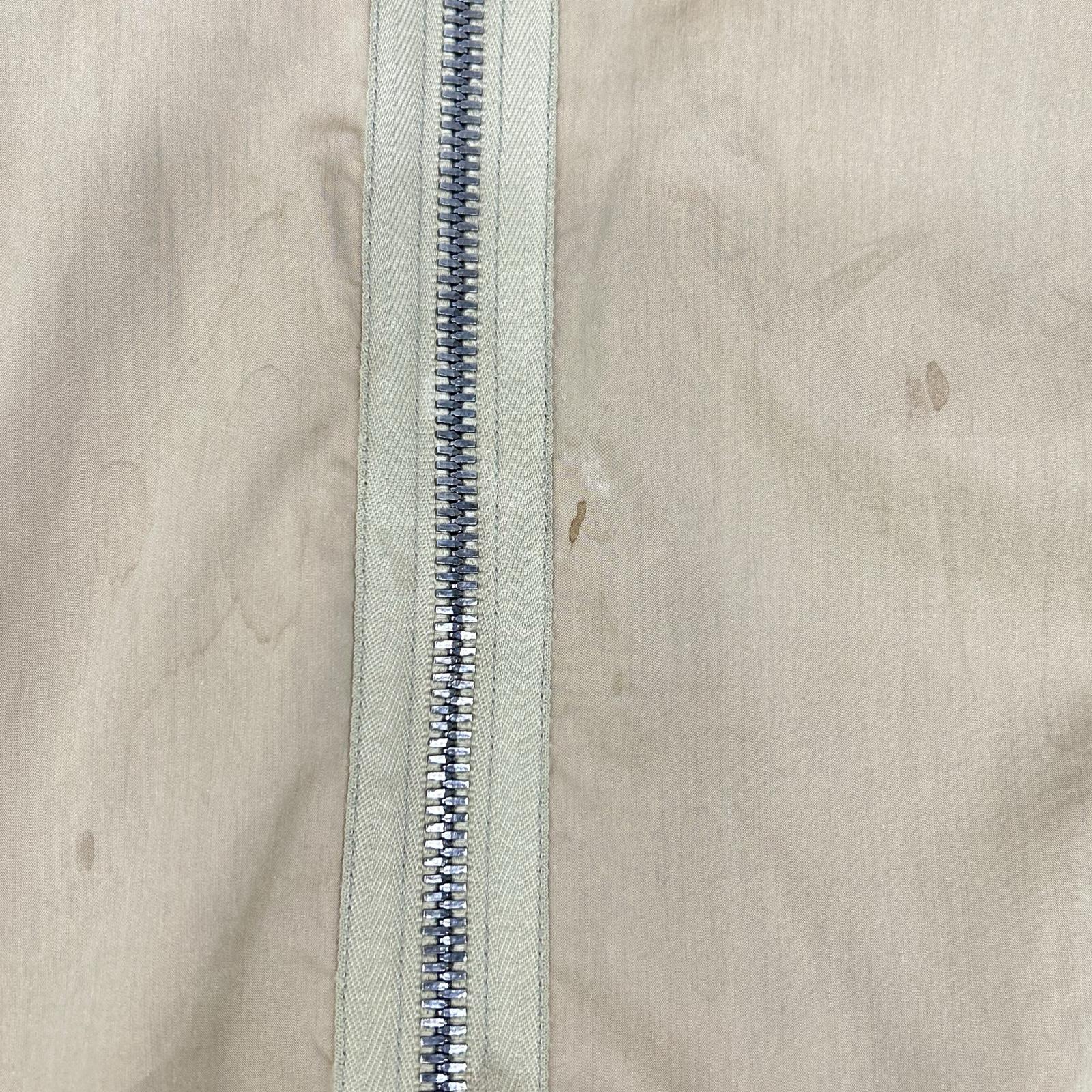 YvesSaintLaurent イヴサンローラン 207514 ベージュ コットンシルク スイングトップ ブルゾン YSL刺繍 ジャケット