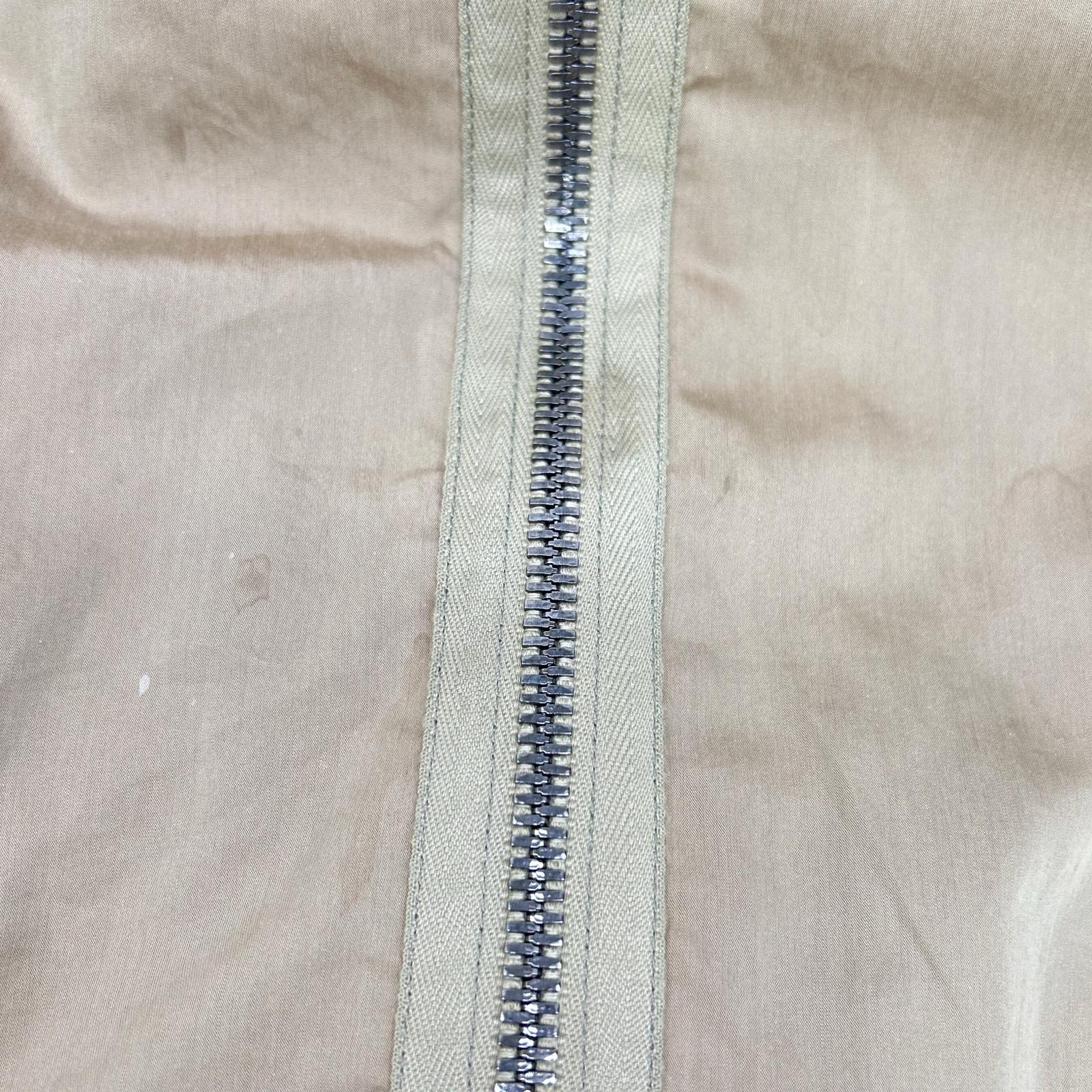 YvesSaintLaurent イヴサンローラン 207514 ベージュ コットンシルク スイングトップ ブルゾン YSL刺繍 ジャケット
