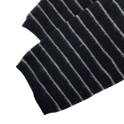 GIORGIOARMANI Giorgio Armani KSG12MKS08M Navy Cashmere-Blend Terry Stripe Cardigan Top