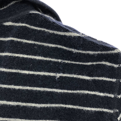 GIORGIOARMANI Giorgio Armani KSG12MKS08M Navy Cashmere-Blend Terry Stripe Cardigan Top